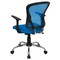 Emma and Oliver Mid-Back Mesh Swivel Task Office Chair with Chrome Base and Arms